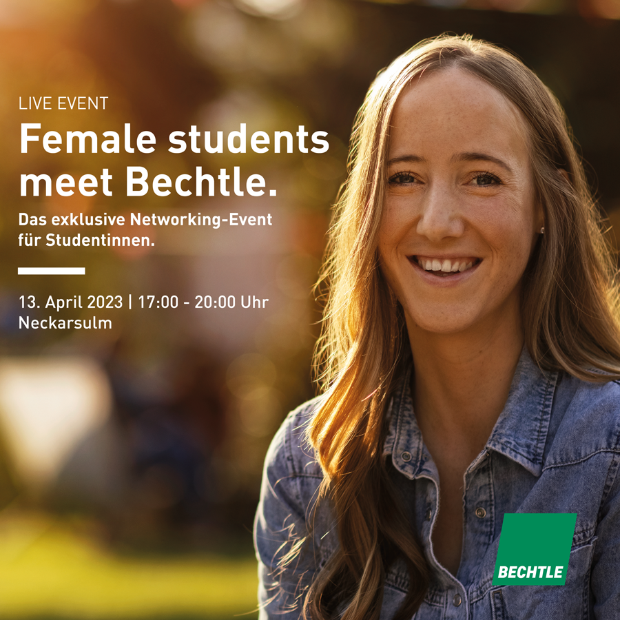 Female students meet Bechtle